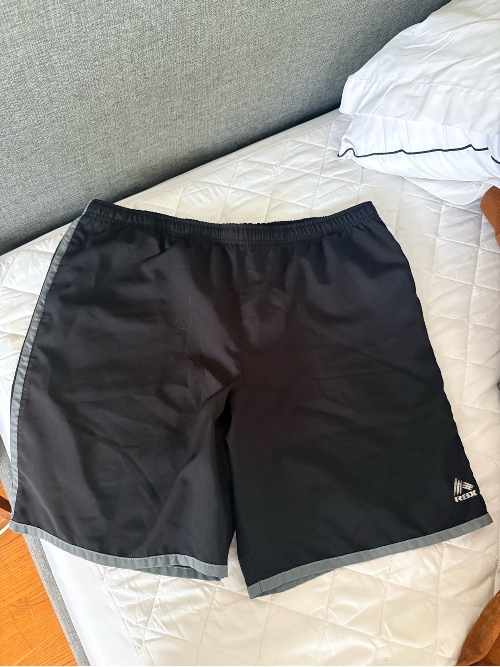 RBX Black Athletic Shorts with Gray Trim